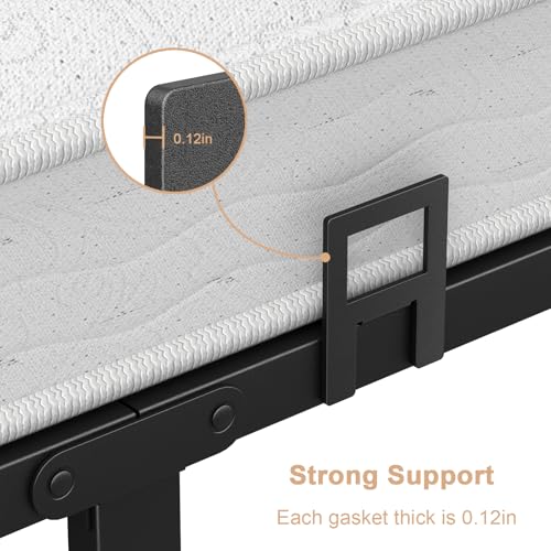 Non Slip Mattress Gaskets for Metal Bed Frame, Anti-Slip Holder in Place Gripper, Mattress Slide Stopper, Adjustable Anti-Slip Baffle, Easy to Install, 6 PCS, Black