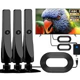 Flexiwave Wavemax TV Antenna 2025, Wave Max Long Range Digital TV Antenna for Smart TVs HDTV Amplifier Signal Booster for Indoor Outdoor Supports 4k,1080p Portable Suction Cup Plug Play(3pcs)