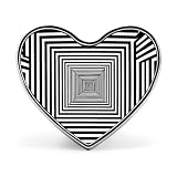 Broche con forma de corazón, insignia geométrica hipnótica giratoria con laberinto infinito, decoración elegante para mochilas y sombreros.