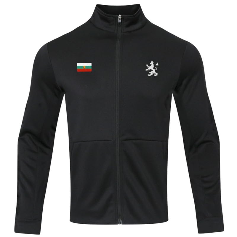 Chaqueta Bulgaria BG-447 fútbol negro cortavientos transpirable de abrigo 2