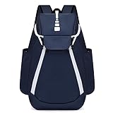 Muka Basketball Backpack, Large Capacity Sports Training Backpack Equipment Bag for Team Club & Bulk Supply-Navy Blue