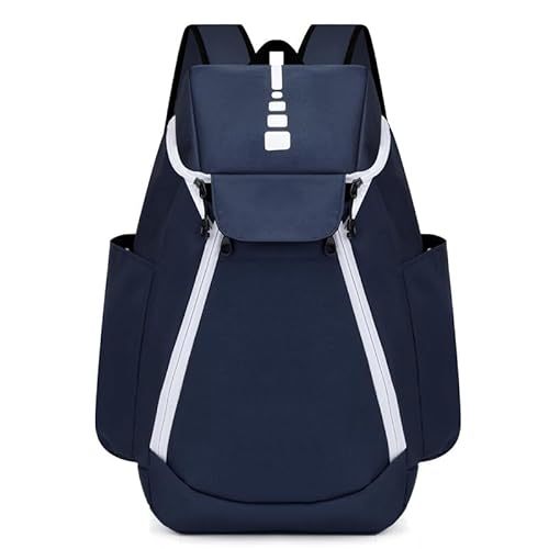 Muka Basketball Backpack, Large Capacity Sports Training Backpack Equipment Bag for Team Club & Bulk Supply-Navy Blue