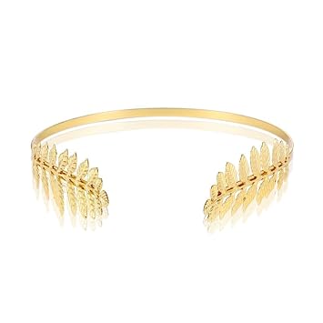 Back-worn Leaf Metal Headband, Gold Leaf Bridal Wedding Headpieces Goddess Headpiece for Back of Head, Metal Headbands for Women Gold, #