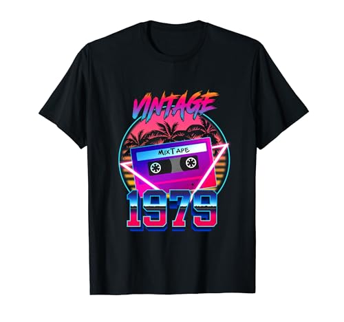 Vintage 1979 45 Years Old Retro 80s 45th Birthday Camiseta