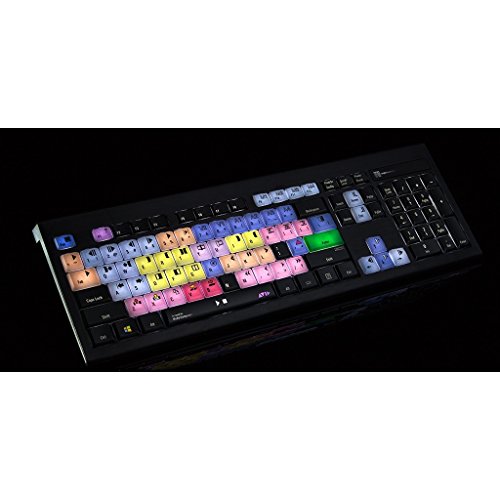 Logickeyboard Designed for Avid Media Composer Compatible with Win 7-11- ASTRA 2 Backlit Keyboard # LKB-MCOM4-A2PC-US