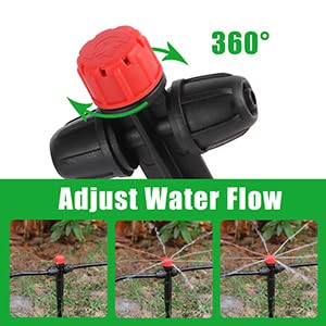 50pcs Emettitori Per Irrigazione A Goccia Regolabili 360° - Con Pali Da 5