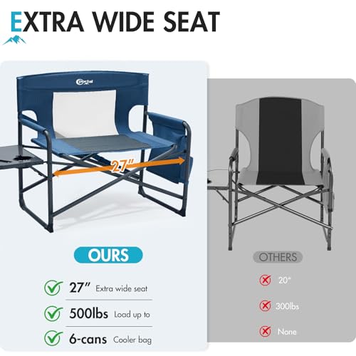 Silla Director Oversized Portal con Cooler, Silla Plegable para Camping Soporta 500 Lbs miniatura 4