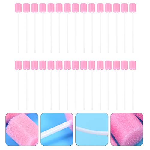 EXCEART 150Pcs Descartável Esponja Swab Cotonetes Espuma De Limpeza Swab Cotonetes Boca Oral Higiene