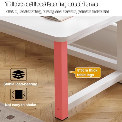 Table d'étude simple et robuste bureau blanc moderne minimaliste 120 x 50 cm - 7