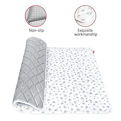 Premium Foam Baby Play Mat, 50\'\'x50\'\' Playpen Mat, One-Piece Crawling Mat Non Slip Cushioned Mats for Babies, Infant and Toddler, Baby Floor Play Mat - Thumbnail 4