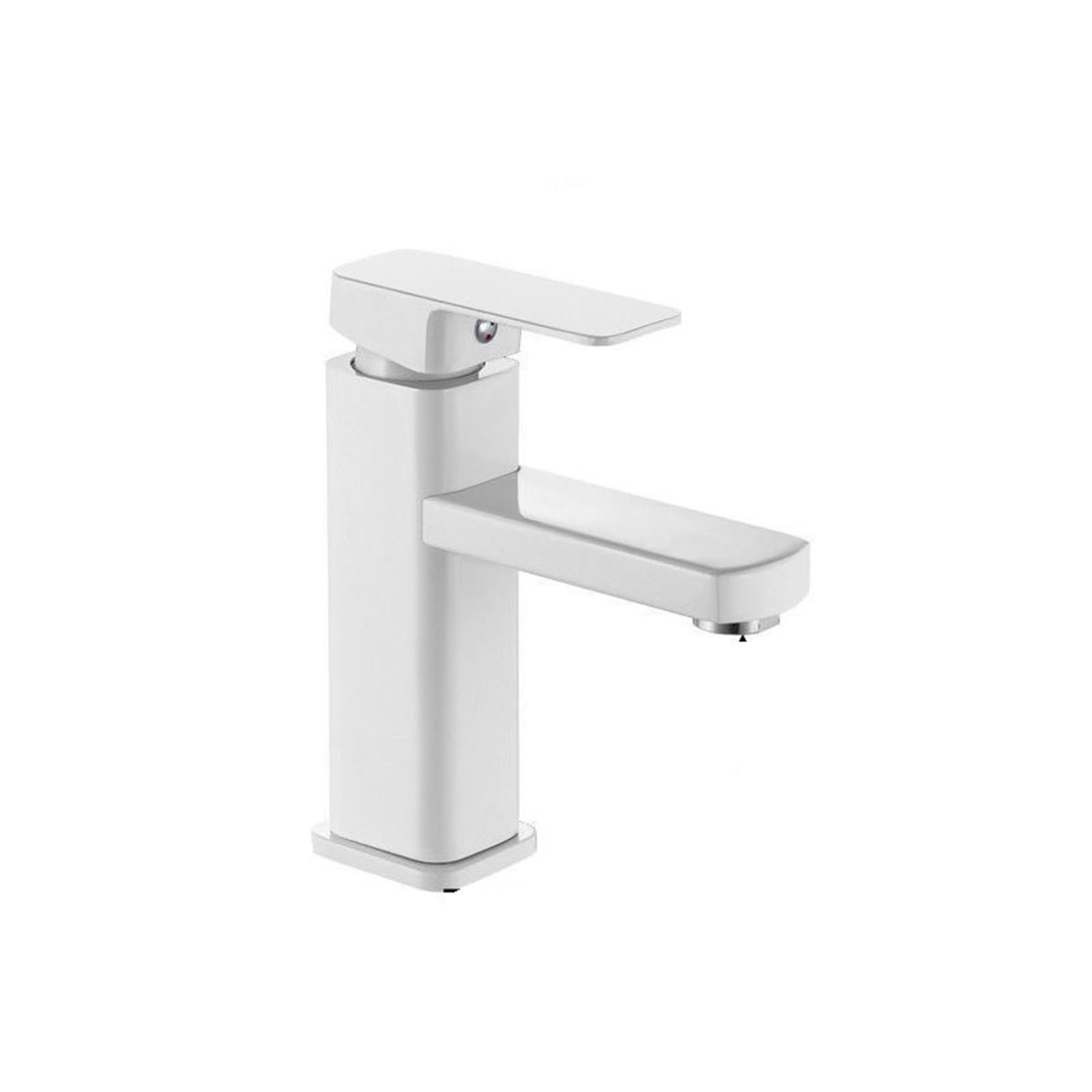 Robinet de lavabo blanc mitigeur carré pour remplacer un mitigeur fuyant ou usé