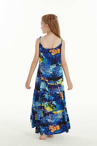 Image of Hawaii Hangover Family Matching Hawaiian Clothes, Sunset Blue | Family matching Hawaiian outfits, Sunset Blue, lightweight rayon, machine washable, tropical print, luaus, cruises