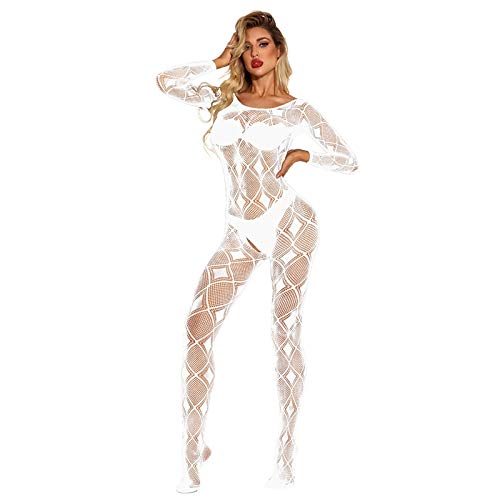 Womens Bodystockings Lingerie Fishnet Bodysuits Patterned Nightwear Cutout One Piece Tights Romantic Date Wearing #TOP2