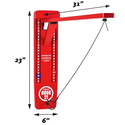 Image of GoSports Hook 21 Wall Mounted Ring Swing Game with Foldable Arm - Play Indoors or Outdoors
