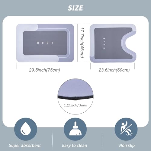 Tapis de bain séchage rapide Bingobang absorbant et lavable 4 couches