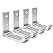 Ganchos Pared Plegables, 4 Piezas Soporte Auriculares Pared, Ganchos para Percheros, Gancho de Montaje en Pared de Aluminio, Con Tornillos, para Chaqueta Toalla Cocina (Plata)