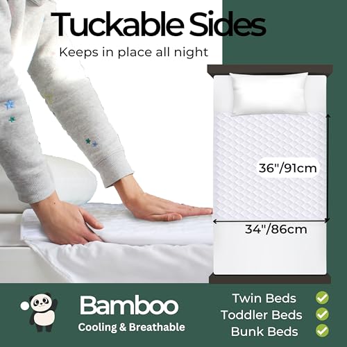 Hygge Sheets®️ Organic Washable Incontinence Bed Pads for Adults & Kids - 100% Waterproof Reusable Mattress Protector Underpads - Rayon derived from Bamboo - Twin - Thumbnail 3