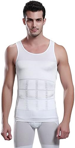 Men's Body Shaper Slimming Shirt Tummy Waist Vest Shirt Compression Vest for Men