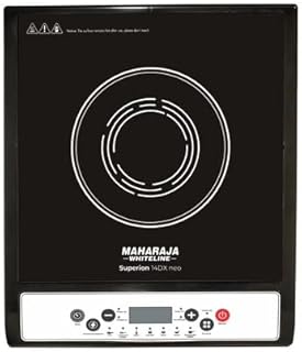 Maharaja Whiteline Superion 14 Dx Neo Induction Stove with Pan Sensor Technology with 7 Preset Indian Menus - Black, 1400W