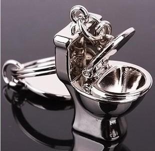 SweetSmile Funny Mini Closestool Keychain Toilet Key Ring Creative Joke Gift