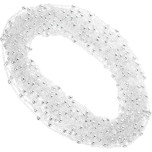 WOONEKY Cadena para Collar de Metros de Plata Material para Hacer Joyas DIY Accesorios para Bisutería y Pulseras