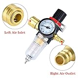 Air Pressure/Filte Regulator 1/4,Compressed Air Regulator/Air Filter Regulator with Water Separator and Quick Couplings for Compressor Filter - Image 4