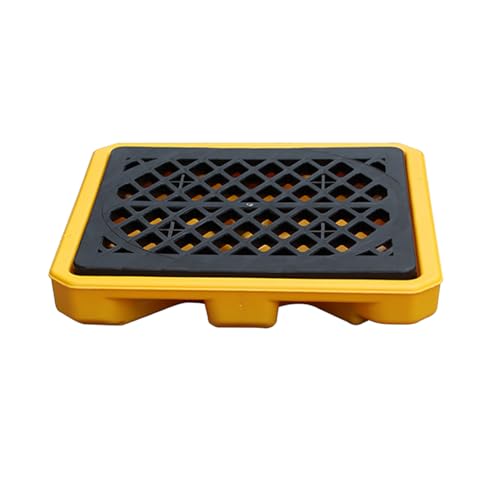Plateau modulaire en polyéthylène pour rétention de déversements avec paniers grillagés