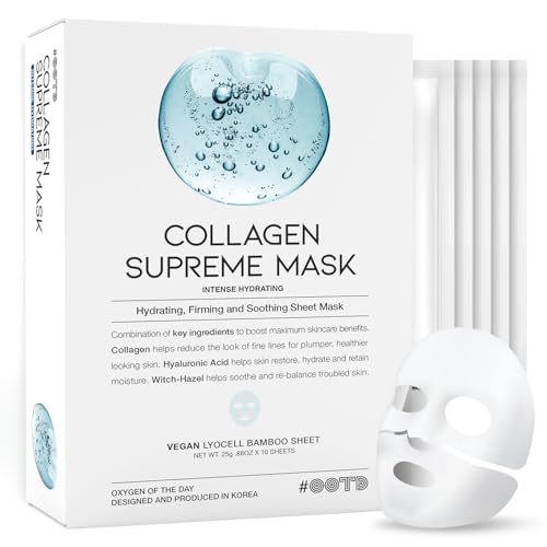 #OOTD Collagen Hydrating Sheet Masks for Face Korean Anti Aging