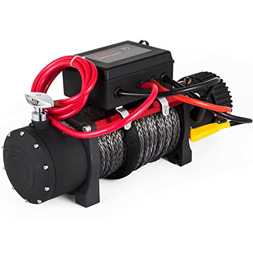 DOLUNTO 12V 6T Winch Eléctrico para ATV con Cuerda Sintética miniatura 3