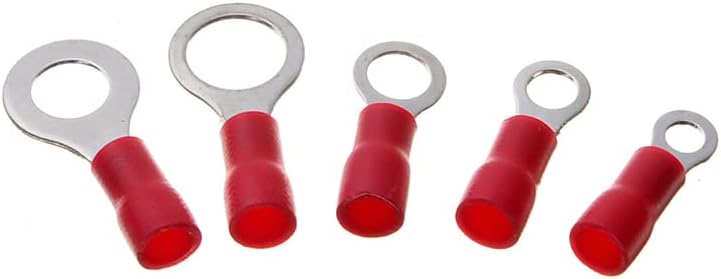 650PC Red/Blue/Yellow Assorted Insulated Terminals Electrical Wire Cable Crimp Butt Ring Terminals Connector Assortment Kit VUQLDHAYZ