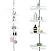 Price comparison product image Crystals® 95cm-300cm 4 Tier Adjustable Stainless Telescopic Shower Corner Bathroom Shelf Rack Caddy YLT-0068 - Heavy Duty | A-88