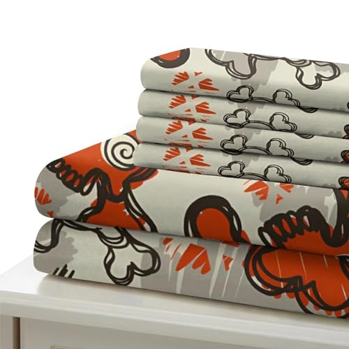 Housse de couette crâne dessin animé lit king parure avec fermeture éclair 3D