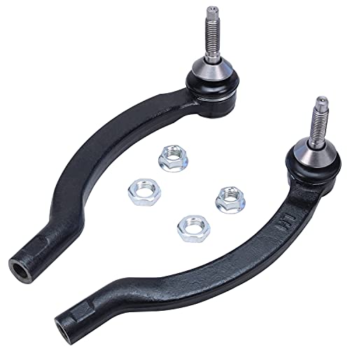 Detroit Axle - Front 2pc Tie Rods for 01-09 Volvo S60, 00-06 S80, 01-07 V70, 2 Outer Tie Rod Ends 2001 2002 2003 2004 2005 2006 Replacement