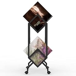 MOOMLIFE Étagère de rangement mobile pour disques vinyles – Support de rangement pour albums, magazines, livres et… - Les Beatles, Paul McCartney, John Lennon, RIngo Starr, George Harrison MOOMLIFE Étagère de rangement mobile pour disques vinyles - Support de rangement pour albums, magazines, livres et… – Image 2