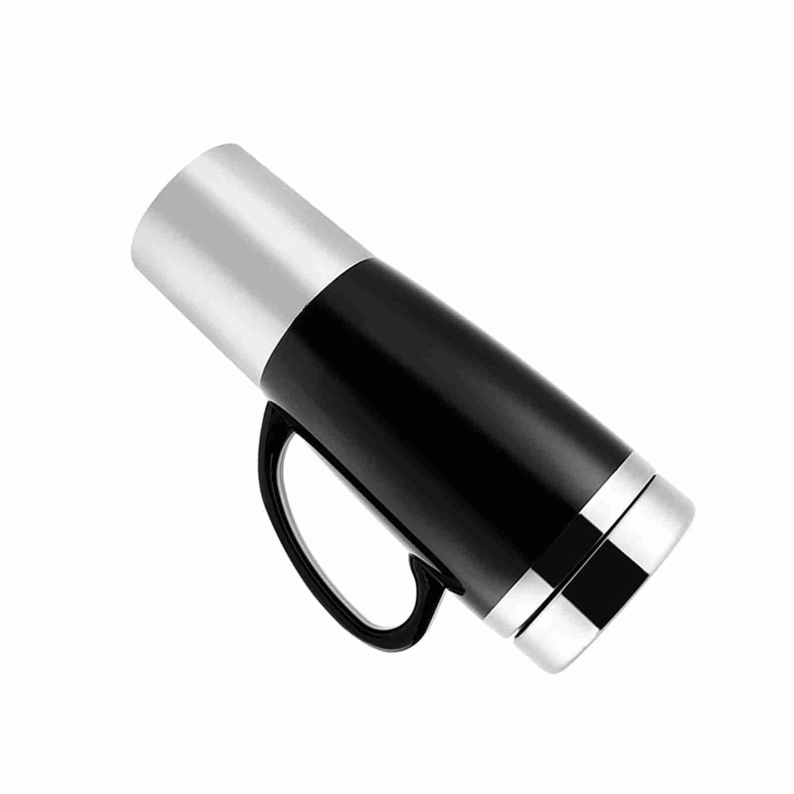 Elektryczny kubek podróżny 12 V Czajnik samochodowy 450 ml Kubek izolowany do podgrzewania wody Kawa Herbata Czarny (Czarny)