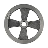 Maße der Riemenscheibe: erhältlich in zwei Größen: 150 x 150 x 24 mm und 190 x 190 x 24 mm mit zwei Innenlöchern von 18–19 mm und 18–19,5 mm, was Kompatibilität über mehrere Maschinenkopftypen ermöglicht