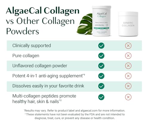 Image of ALGAECAL Collagen Peptides, FORTIBONE, FORTIGEL, VERISOL, UC-II 3 Pack | 4 clinically supported collagen powders for stronger bones, healthier joints, smoother skin, thicker hair and tougher nails.