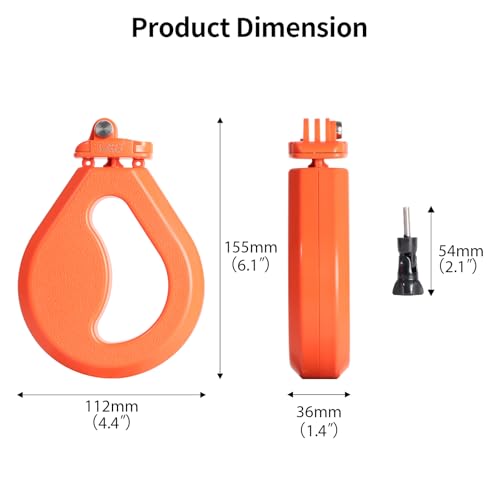 HSU Floating Hand Grip Waterproof Monopod Compatible with GoPro Hero Series, DJI Osmo Action Series and Other Action Cameras, Snorkeling Underwater Diving Pole Stick - Thumbnail 5