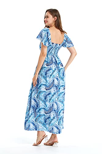 Image of Hawaii Hangover Family Matching Hawaiian Clothes, Simply Blue Leaves | Family matching Hawaiian outfits, Simply Blue Leaves, lightweight rayon, machine washable, tropical leaf print, luaus