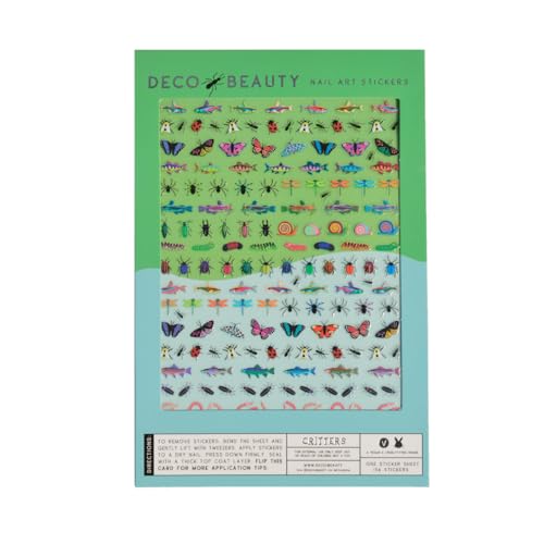 Deco Beauty Critters Nail Stickers - Lightweight & Easy-to-Apply Nail Art with Cute & Trendy Designs - Durable & Long-Lasting Nail Stickers for Women, Ideal for DIY Manicures