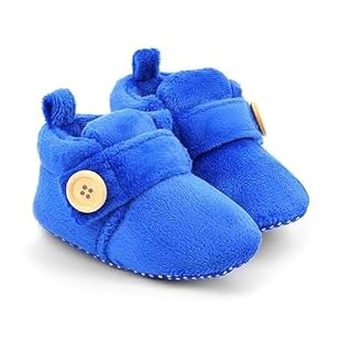 Ykey Baby Shoes (Baby Booties) | Boots For Little Kids | Soft Velvet | R.Blue Color | For 3 Months To 6 Months