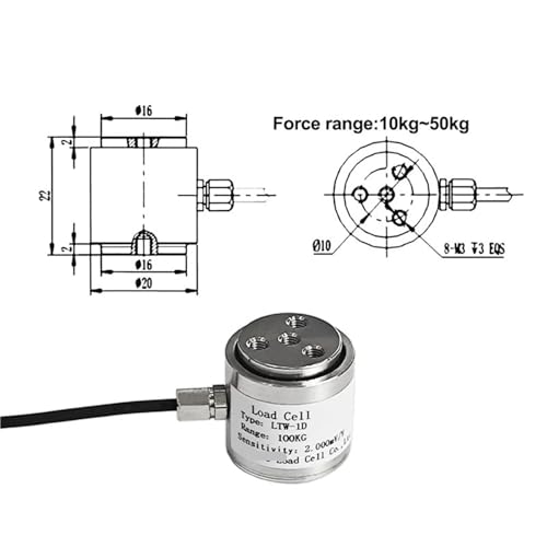 Capteur de mesure force 10kg cellule charge tension impact - 3