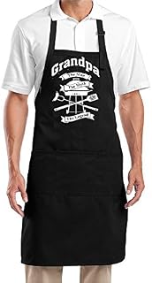 Grandpa The Man The Myth The Legend Barbecue Grill Mens Black Apron Cooking