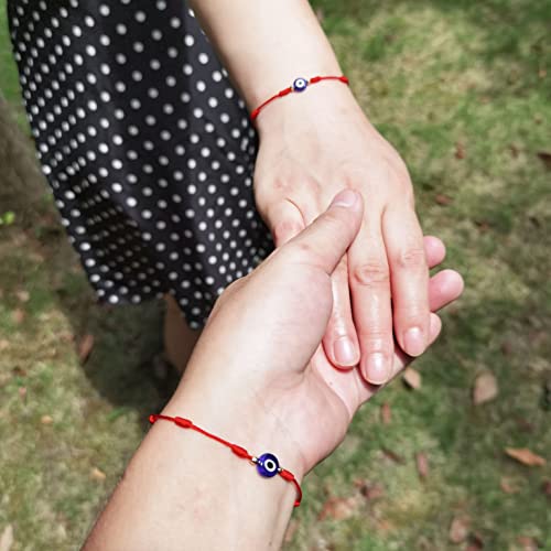 Evil Eye 7 Knot Lucky Bracelets for Women Men Adjustable Lucky Amulet Black Red String Bracelet for Protection Family Friends3