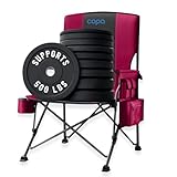 copa Folding Camping Chair for Adults, Heavy Duty 500 lbs, Portable Collapsible Chair with Bag for Travel, Sports, Picnic (Burgundy)