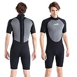 PZZMY Wetsuit Shorty Men 3mm Neoprene Suits Short Diving Suits Paddle Boarding Surfing Suit Short Sl