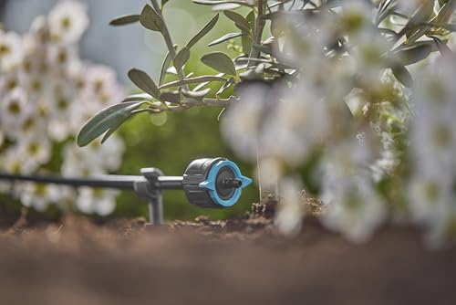 Gardena Micro-Drip System Goutteur d'extrémité réglable, régulateur de Pression : Embout pour Irrigation Goutte à Goutte, pour arroser des Plantes avec différentes hauteurs de Pot (13304-20)