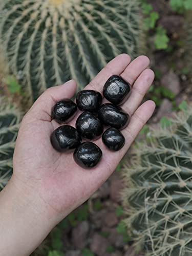 Zenq 1/2 Lb Tumbled Black Obsidian Stones For Wicca, Reiki, And Energy Crystal Healing, Natural Black Obsidian Stone From Mexico #TOP5