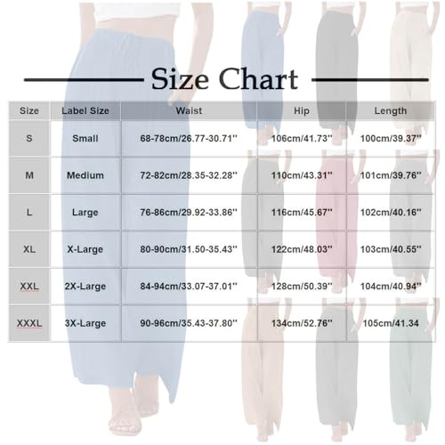 Women Cotton Linen Beach Pants Dressy Casual Wide Leg Pants Boho Palazzo Flowy Trousers Trendy Vacation Outfits Clothes3