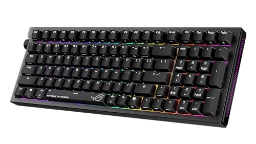 Image of ASUS ROG Strix Morph 96 Wireless Mechanical Gaming Keyboard - 96% Full-Size, Tri-Mode, Hot Swappable NX Snow V2 Linear Switch, South Facing PCB, ABS Keycap, PC /Mac Support, Web-Based Config - Black